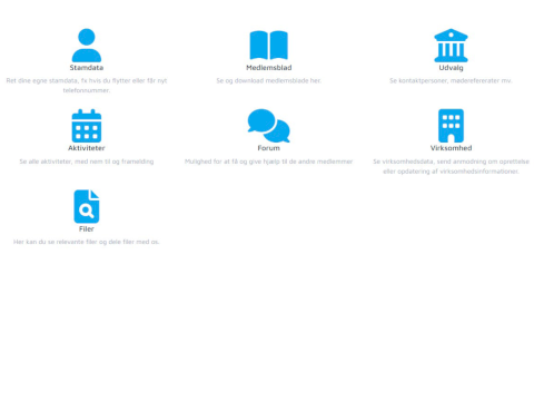 Funktioner på medlemssiden